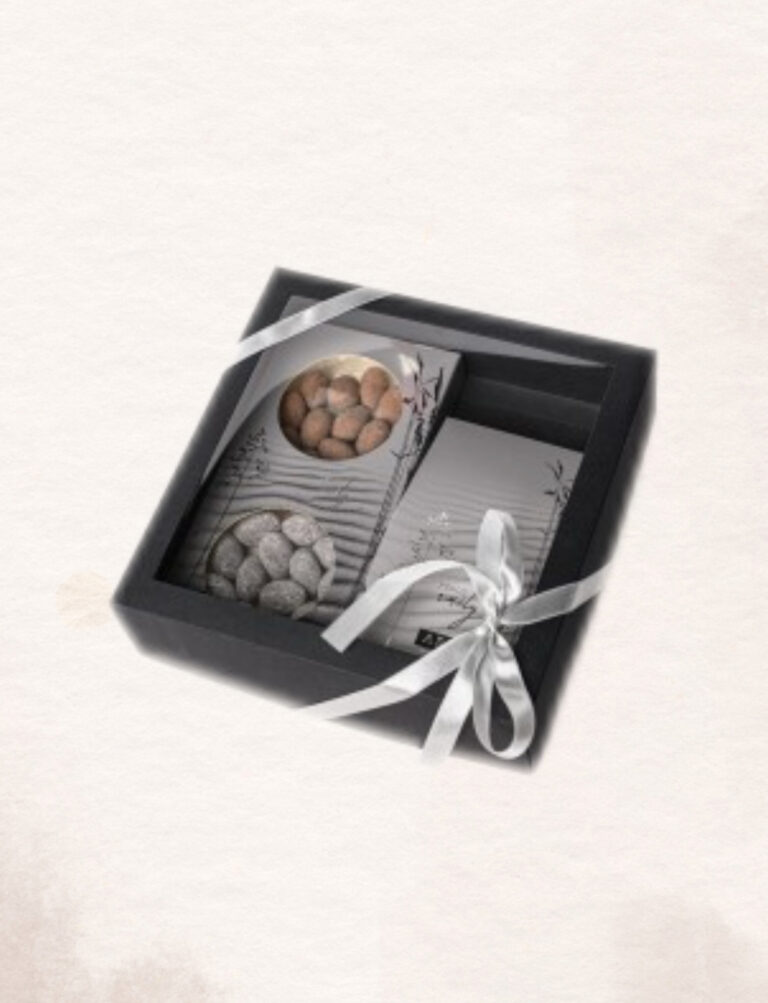 Dovanų rinkinys su arbata ir migdolais