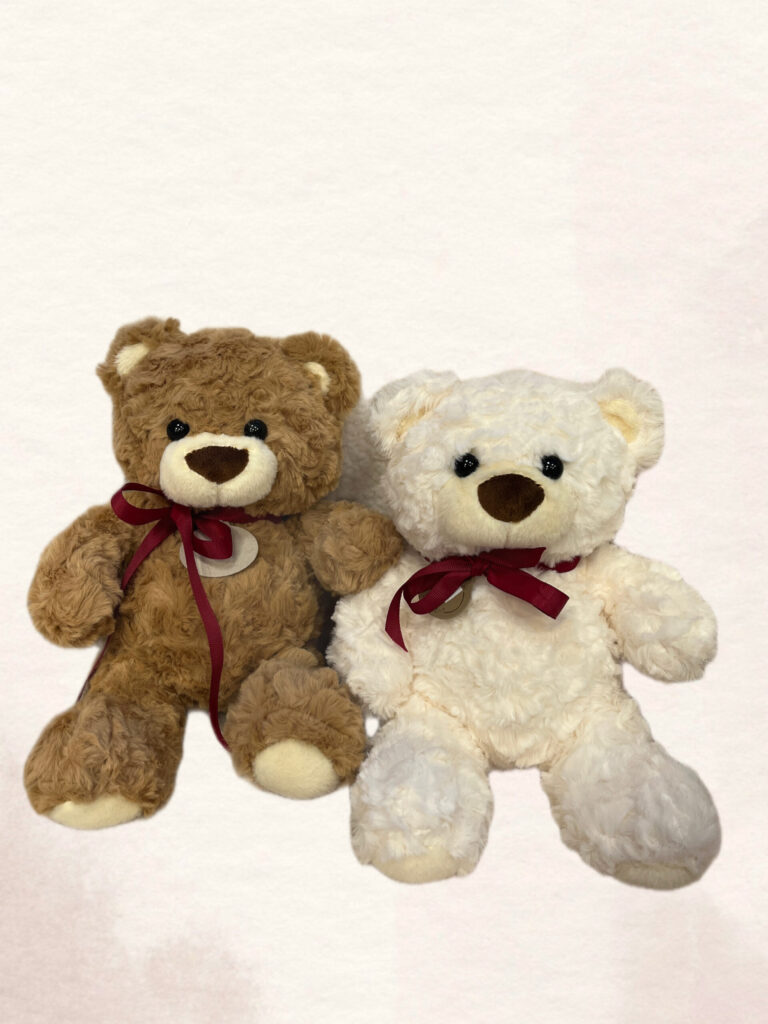 Pliušinis meškutis su kaspinėliu